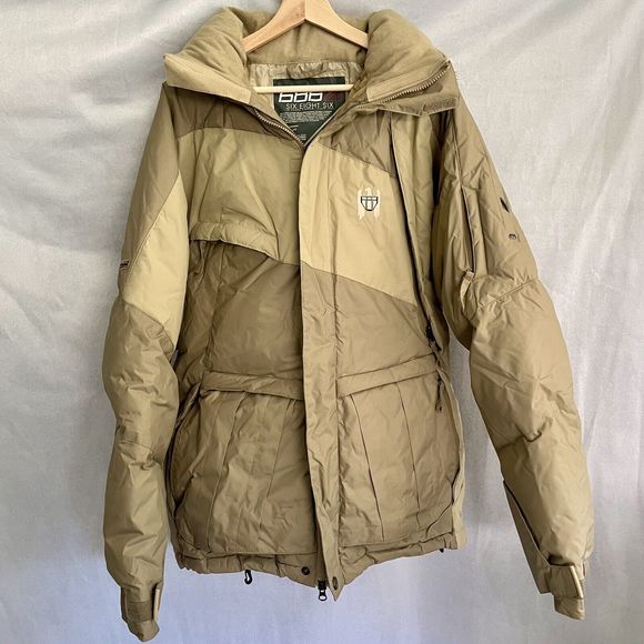 Mens 686 ACE Snowboarding JACKET Size LARGE Winter Coat Khaki Tan Down 15 Years - Picture 14 of 16